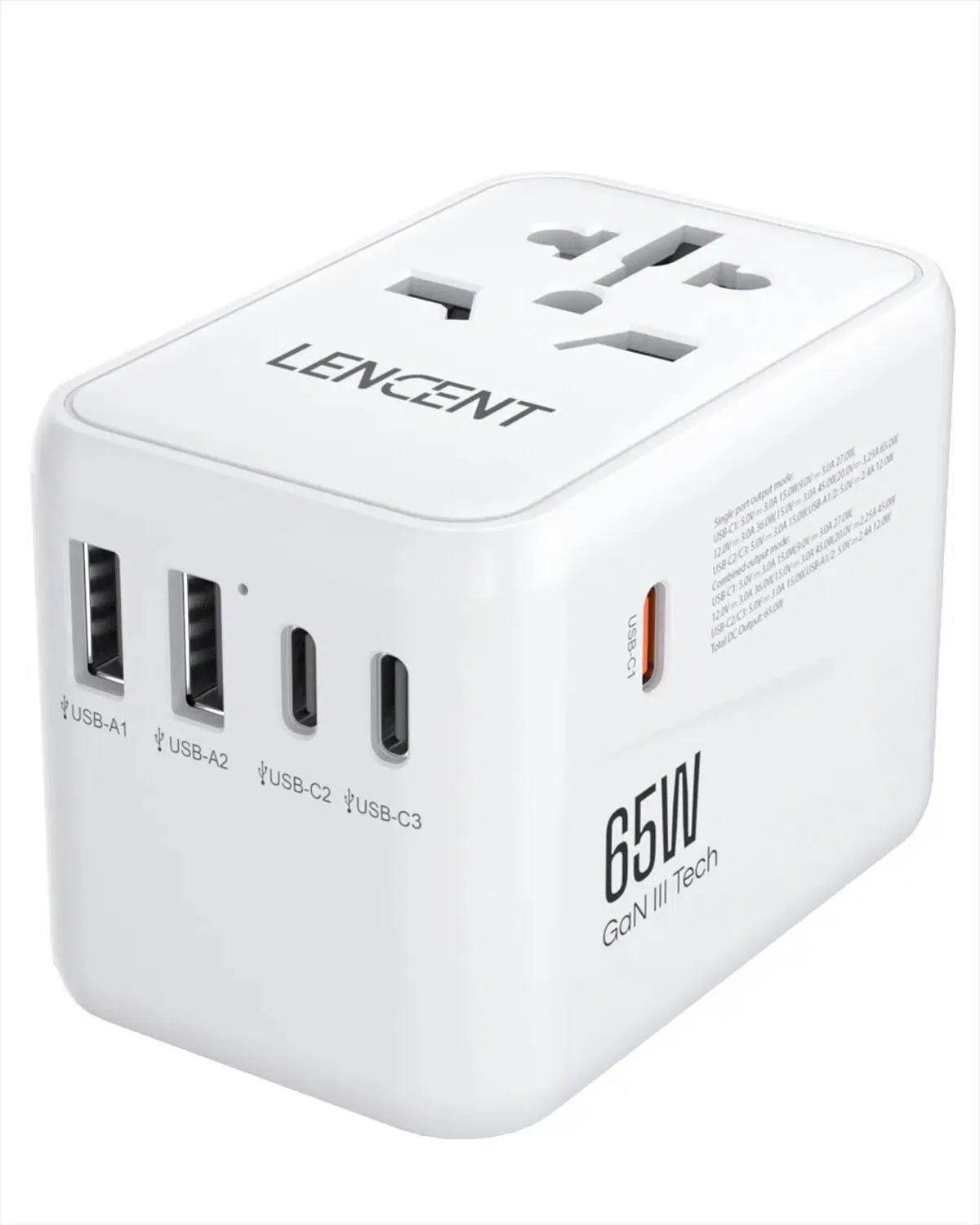 100W International Travel Power Adapter (Fast Charging 2 USB-A and 3 Type-C) - Case Space AU