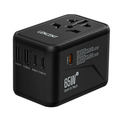 100W International Travel Power Adapter (Fast Charging 2 USB-A and 3 Type-C) - Case Space AU