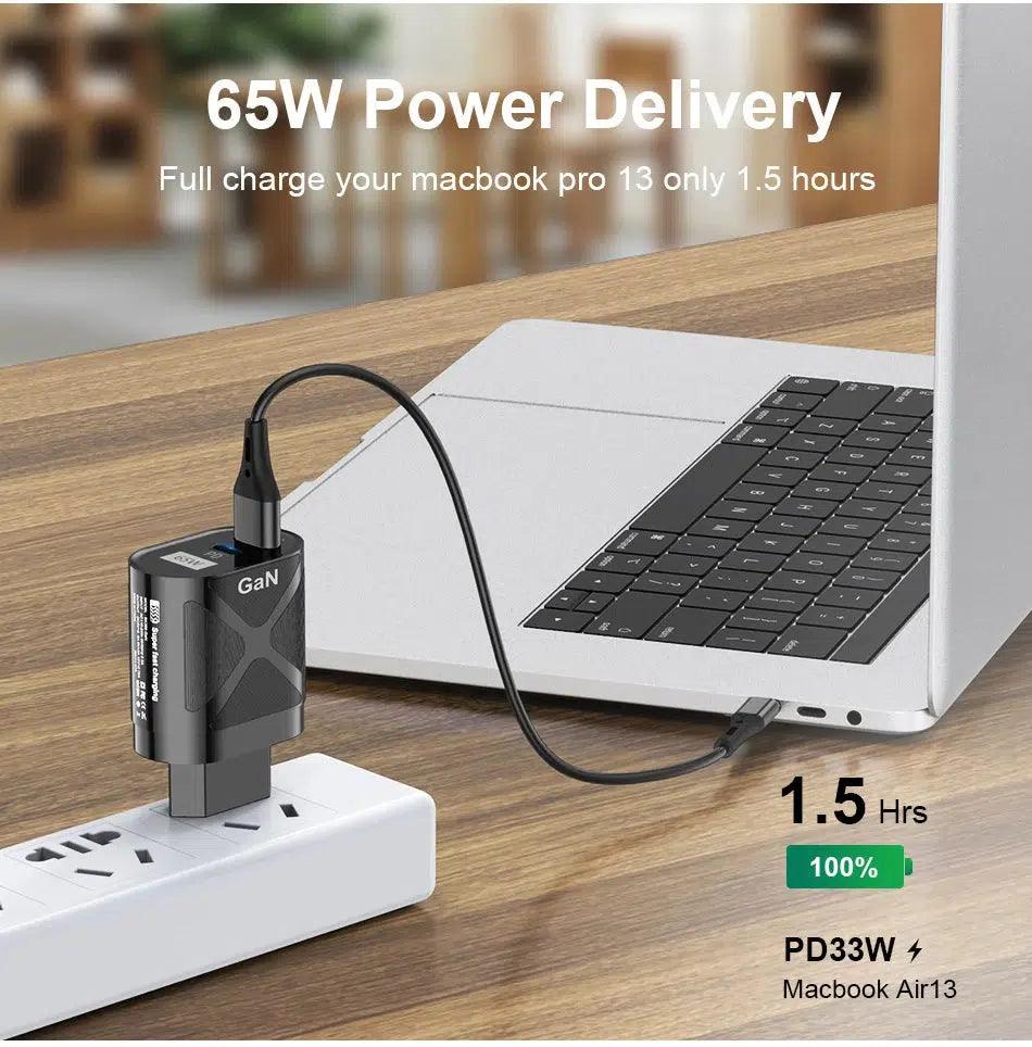 65W Power Adapter for USB-A/USB-C - Case Space AU