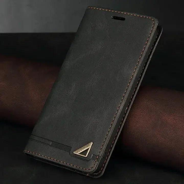 Leather Book Wallet Case for Oppo A52 - Case Space AU